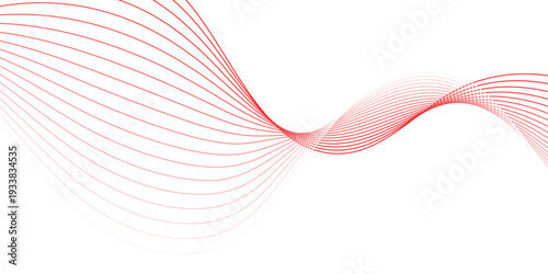 creative red white blend wave line background.