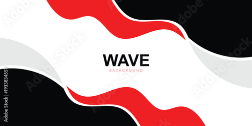 modern black red wave background graphic design banner template.