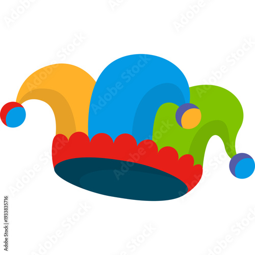 Colorful Jester Hat Illustration