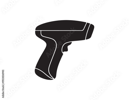 Handheld barcode scanner device for retail billing and smart inventory management system icon