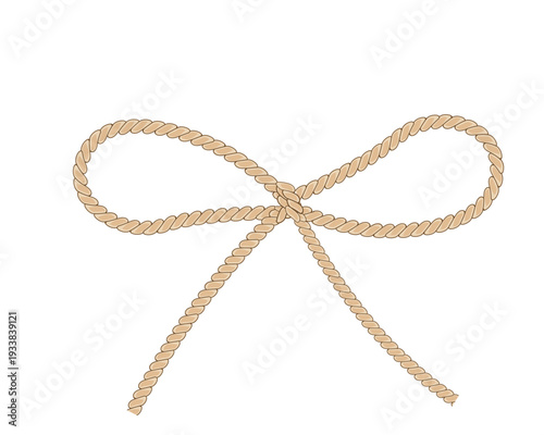 coquette rope  bow ribbon nautical marine sailor knot trim contour 