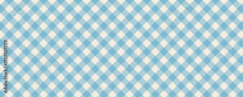 Cute blue vichy gingham pattern. Classic Scottish check plaid for fabric, wrapping paper, cards and banners.