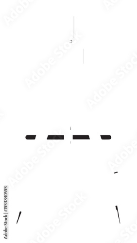 Minimalist abstract line sketch with sparse black marks on a white canvas.