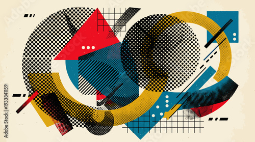 Geometric Shapes in Abstract Composition.