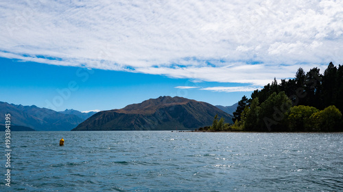 Cuadro en lienzo lake wanaka calm day blue water beautiful landscape dummer clear sky new zealand