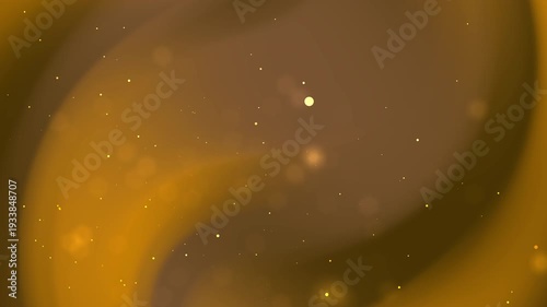 Premium abstract gold gradient background featuring smooth flowing curves and subtle glowing particles. Ideal for award ceremonies, holiday greetings, Ramadan themes, corporate branding,