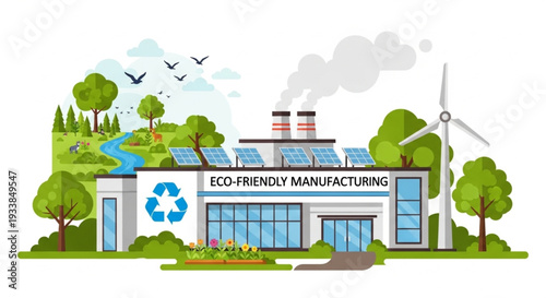 Eco Friendly Manufacturing Plant Building.