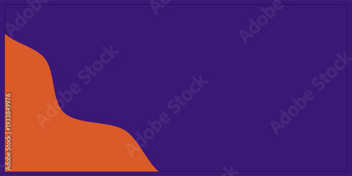 Dynamic purple and orange abstract background with a smooth, flowing curve creating a modern and artistic visual representation for creative projects