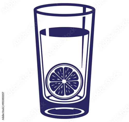 Vector illustration of a refreshing lemonade in a tall glass for healthy drinks