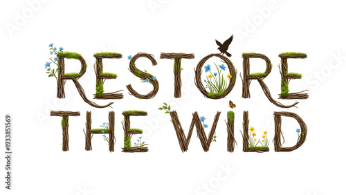 Restore the wild with natural elements and flowers