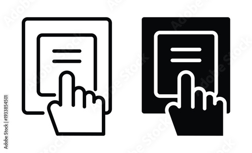 Hand Gestures for Touch Screen Interaction in Black and White Style