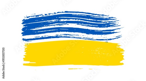 Ukrainian national flag in grunge style