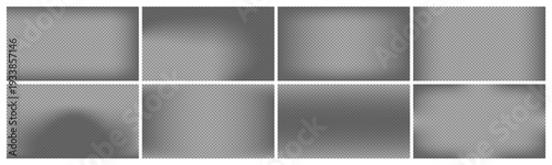 Set of dark transparent gradient overlays