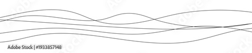 Thin curved wavy lines