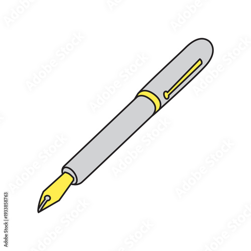 シンプルな万年筆のイラスト