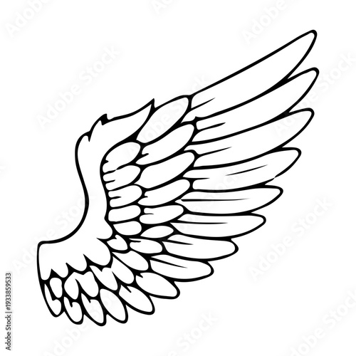 Angel Wing Outline Icon