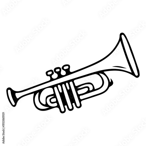 Outline Drawing of Trumpet