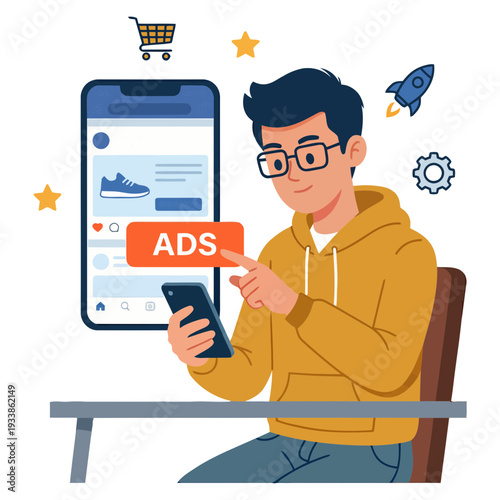 Social Media Marketing Illustration