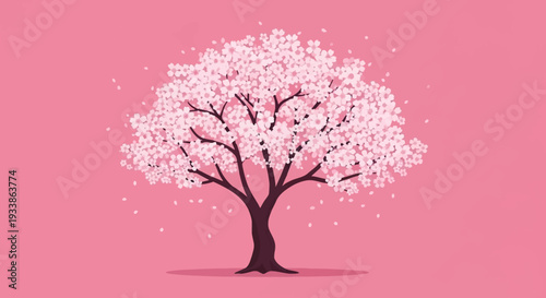 Cherry Blossom Tree Blooming Pink Flowers