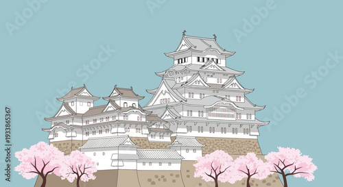 Himeji Castle Japan Cherry Blossoms Spring Season