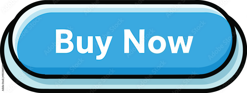Fototapeta premium Buy now button glossy blue vector icon for ecommerce