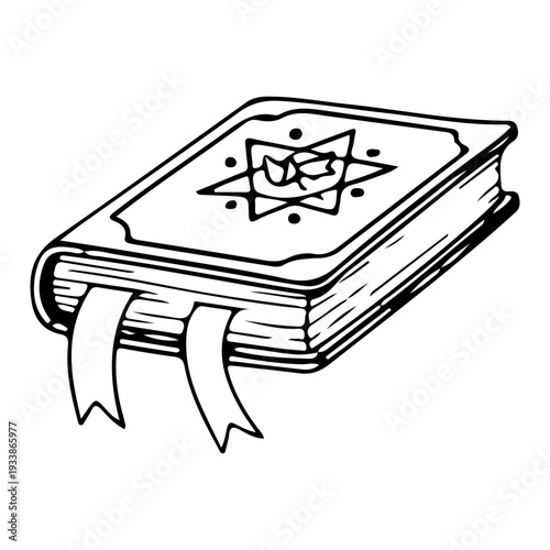 Mystical Book with Star Icon