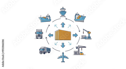 Global Logistics and Supply Chain Management Concept.