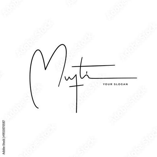 Mufti name signature logo vector design