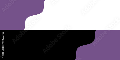 Abstract Art Background with Black, White, and Purple Color Blocks