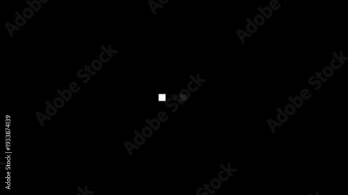 Typing loading dots animation on black background. Loading is indicated by a dot. Load dot icons animation