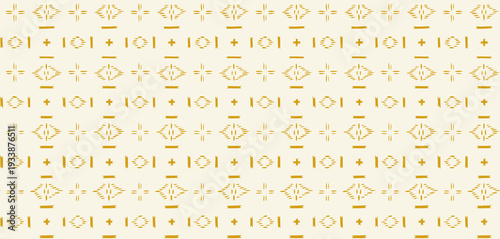 白地 絣 和風デザイン シームレス パターン素材 (white background ikat kasuri pattern Japanese-style design seamless pattern material)
