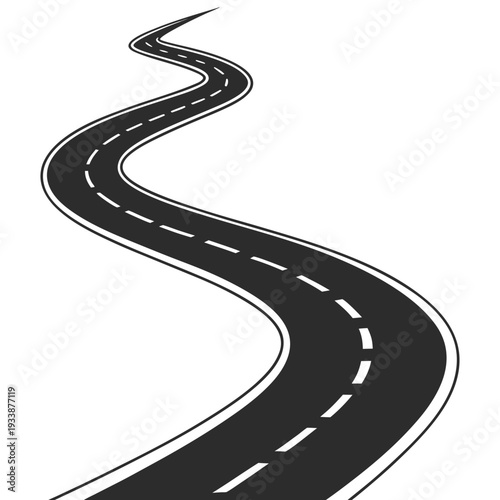 Winding Road Illustration.

