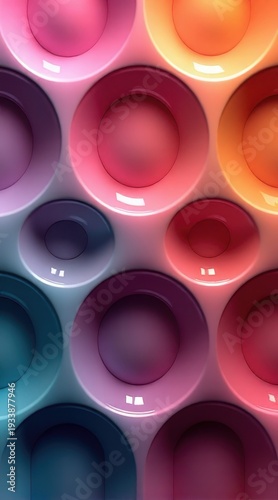 Blue 3D Circular Pattern Modern Abstract Background