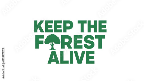 Keep the forest alive with a vibrant green tree logo