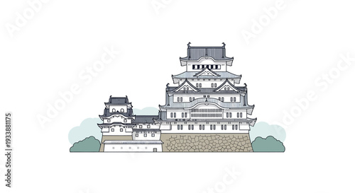 Himeji Castle Illustration