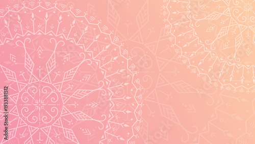 Pastel Gradient Mandala with White Ornamental Design