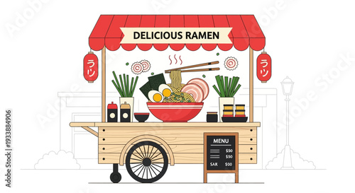 Delicious Ramen Food Cart