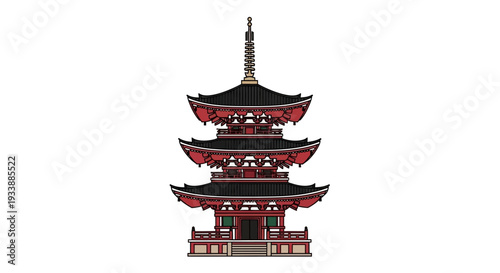 Japanese Pagoda Building Traditional Architecture