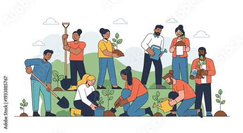 Community coming together on Earth Day to promote sustainability and eco-friendly practices for a greener planet earth