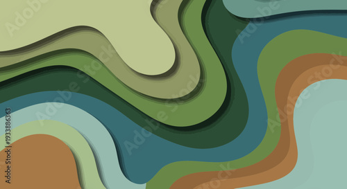 Eco friendly earth day concept with layered landscape promoting sustainability and environmental protection with green energy and sustainable development