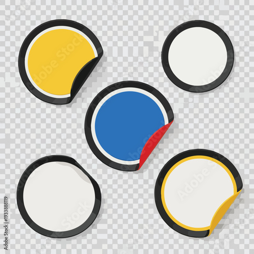 Colorful pie chart slices arranged in a circular pattern on a transparent background viewed from directly above