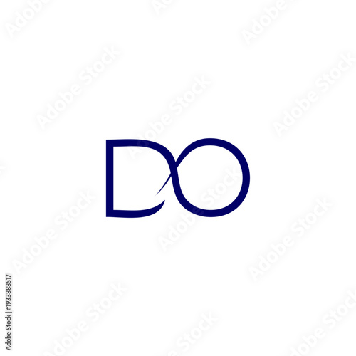 D shape logo abstract modern blue. minimalist