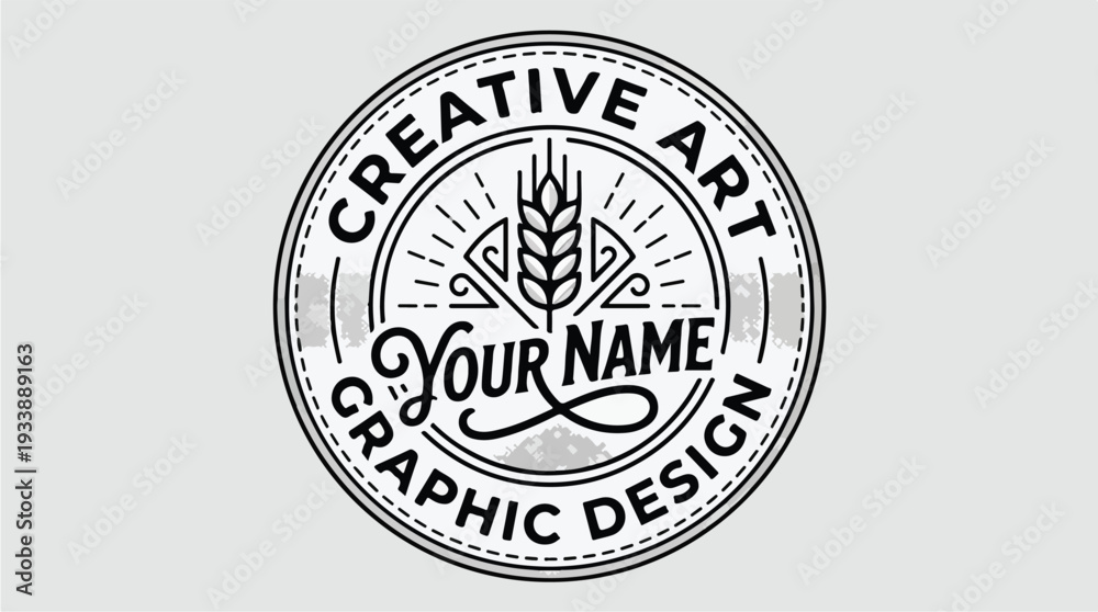 Obraz premium Vintage Circular Emblem for Graphic Design Business.