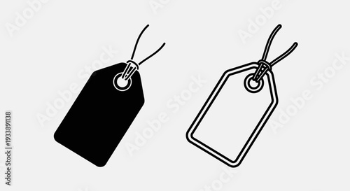 set of price tags isolated