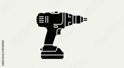 vector illustration of a drill