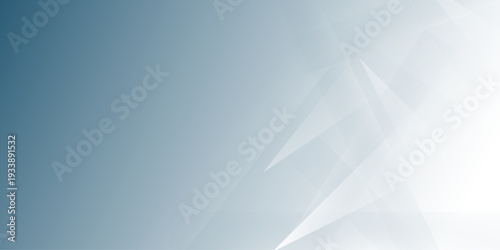 Abstract white and blue background .Minimal geometric triangle background. Abstract white and blue on light silver background modern design used about technology or product presentation backdrop.	