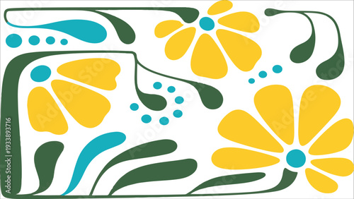 Vibrant Floral Decorative Art Pattern