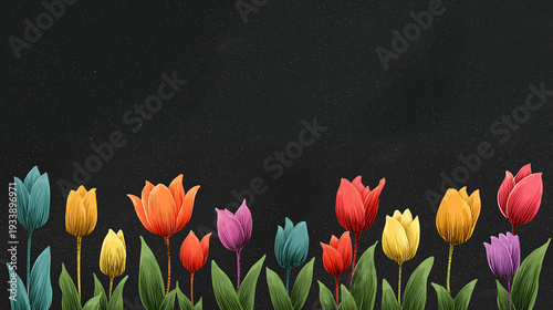 tulipany, flowers background © Ameliza Lowbrow