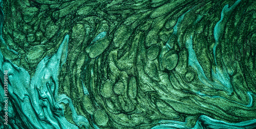 Beautiful Glossy Acrylic Waves with Ample Copy Space