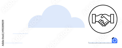 Cloud computing concept. Cloud computing streamlines digital collaboration and supports remote partnerships. Cloud computing enables secure data sharing and teamwork. Ideal for technology, business